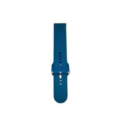 Браслет силиконовый однотонный без кнопки 22мм для часов Amazfit GTR 47mm, Haylou LS05 (темно-синий)
